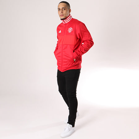 Adidas Sportswear - Veste Zippée FC Manchester United CY7225 Rouge