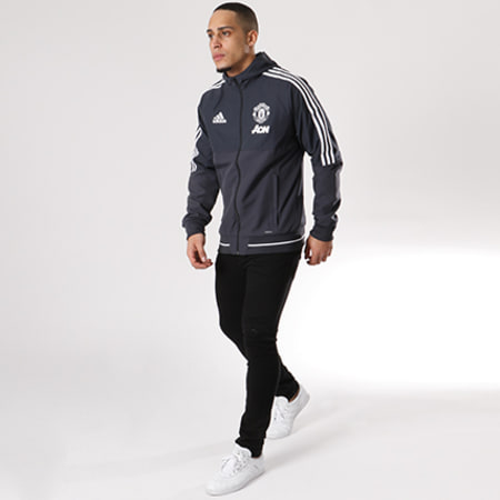 Adidas Performance - Coupe-Vent Manchester United Premium BS4381 Gris Anthracite