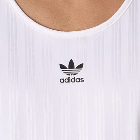 Adidas Originals - Débardeur De Sport Bandes Brodées Football CV8609 Blanc