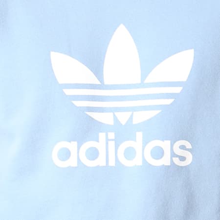 Adidas Originals - Sweat Crewneck Trefoil CV8643 Bleu Clair Blanc