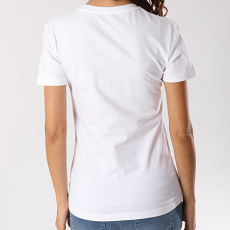 Calvin Klein Tee Shirt Femme Tanya 44 Blanc Rouge Ryses