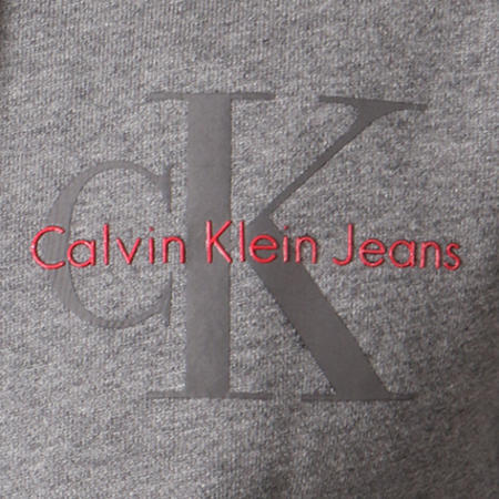 Calvin Klein - Sweat Zippé Capuche Homer 3 HD Zip 6998 Gris Chiné