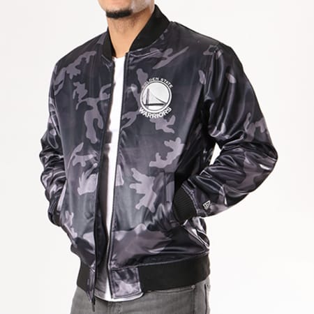 New Era - Bomber Sateen NBA Golden State Warriors Gris Anthracite Camouflage