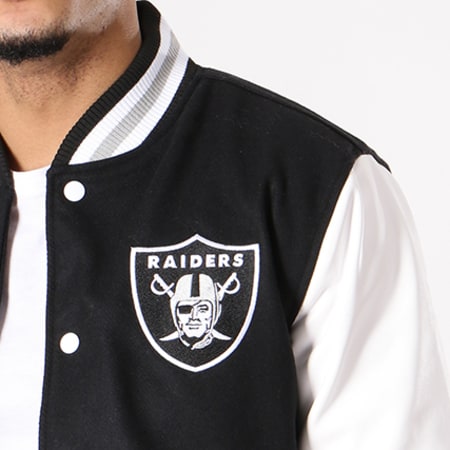 New Era - Teddy Team Apparel Varsity NFL Oakland Raiders Noir Blanc