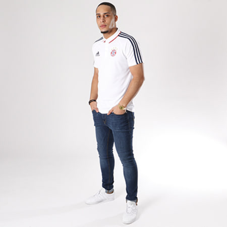 Adidas Sportswear - Polo Manches Courtes De Sport FC Bayern Munchen BQ4638 Blanc 
