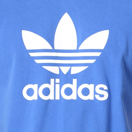 Adidas Originals - Tee Shirt Trefoil CW0703 Bleu Roi Blanc