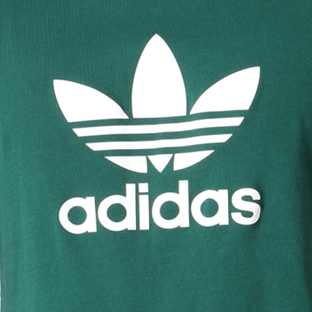 Adidas Originals - Tee Shirt Trefoil CW0705 Vert Blanc