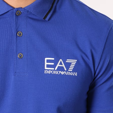 EA7 Emporio Armani - Polo Manches Courtes 3ZPF51-PJ03Z Bleu Marine