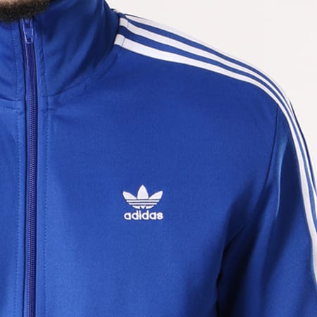 Adidas Originals - Veste Zippée Bandes Brodées Beckenbauer TT CW1252 Bleu Roi