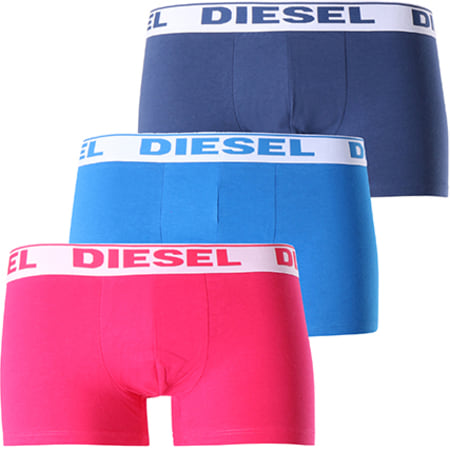 Diesel - Lot De 3 Boxers Fresh And Bright 00SB5I-0GAFN Bleu Marine Rose Blanc 
