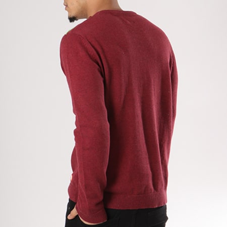 Jack And Jones - Pull Trast Bordeaux Chiné