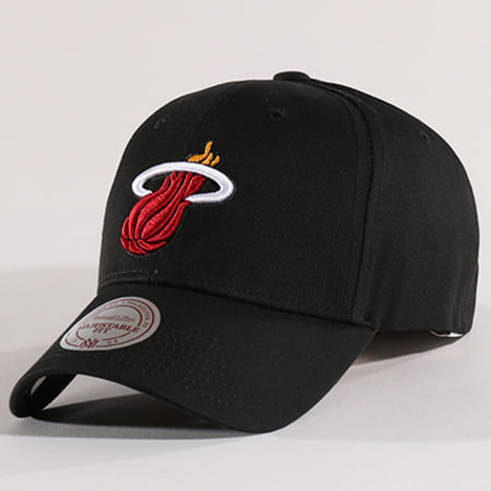 Mitchell and Ness - Casquette Team Logo Low Pro Miami Heat Noir