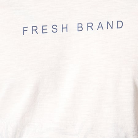 The Fresh Brand - Tee Shirt SHTF352 Blanc Cassé Floral