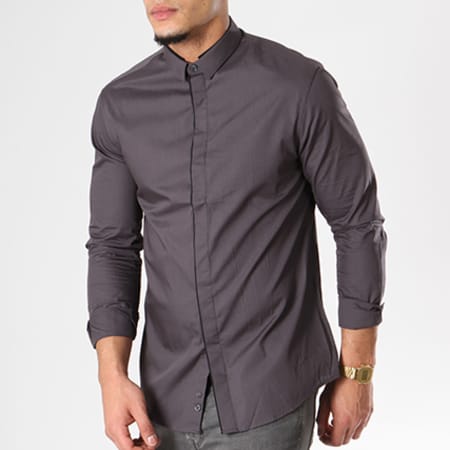 Celio Chemise Manches Longues Larigot Gris Anthracite LaBoutiqueOfficielle