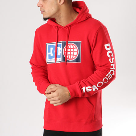 DC Shoes - Sweat Capuche Global Salute Rouge