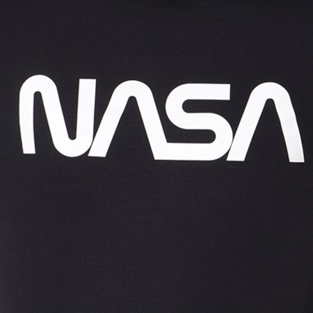 NASA - Sweat Capuche Worm Logo Bleu Marine