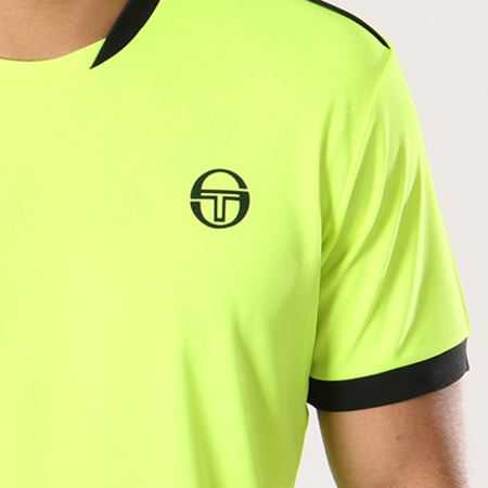Sergio Tacchini - Tee Shirt De Sport Club Tech Jaune Fluo