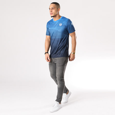 Sergio Tacchini - Tee Shirt De Sport Accel Bleu Marine