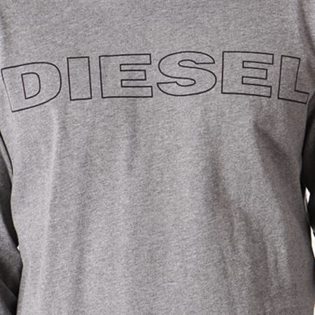 Diesel - Tee Shirt Manches Longues Capuche Jimmy 00SCW4-0DARX Gris Chiné