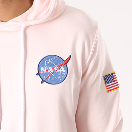 NASA - Sweat Capuche Avec Patchs Insignia Rose