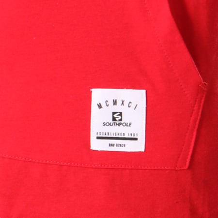 South Pole - Tee Shirt Capuche 18121-1476 Bleu Marine Blanc Rouge