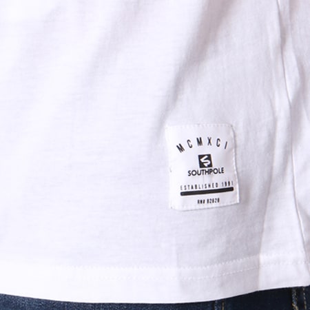 South Pole - Tee Shirt Capuche Avec Bandes 18121-1475 Blanc