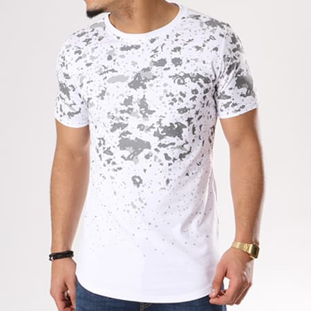 Berry Denim - Tee Shirt Oversize JAK015 Blanc Camouflage