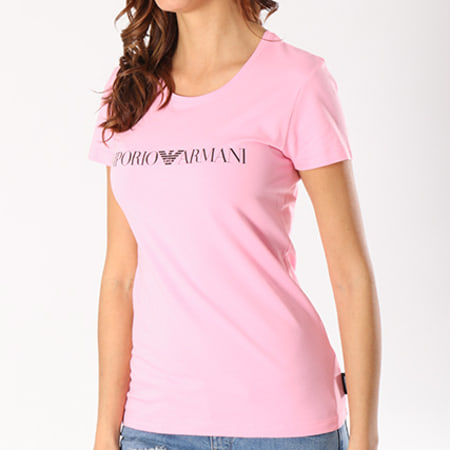 Emporio Armani - Tee Shirt Femme 163139-8P317 Rose Noir