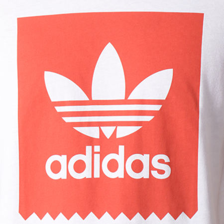 Adidas Originals - Tee Shirt Solid BB CW2341 Blanc Rouge