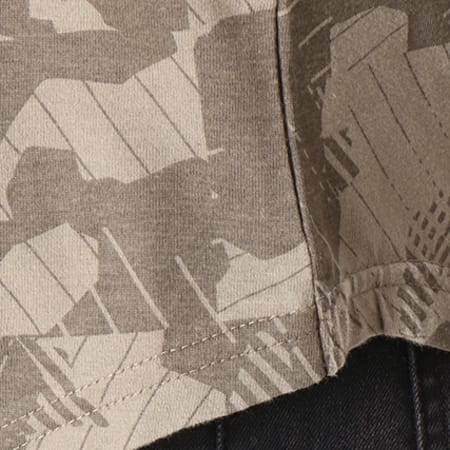 Timberland - Tee Shirt Oversize Camo Linear A1MB Vert Kaki Camouflage
