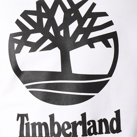 Timberland - Sweat Capuche Stacked A1MC Blanc