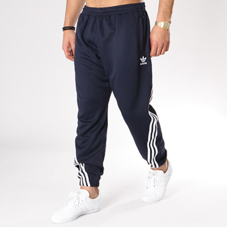 Adidas Originals - Pantalon Jogging Bandes Brodées Wrap CE4805 Bleu Marine