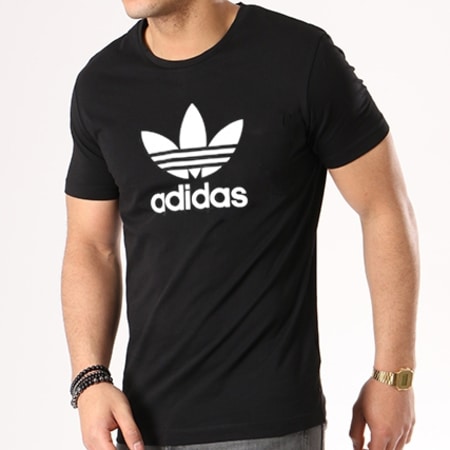 Adidas Originals - Tee Shirt Trefoil CW0709 Noir Blanc
