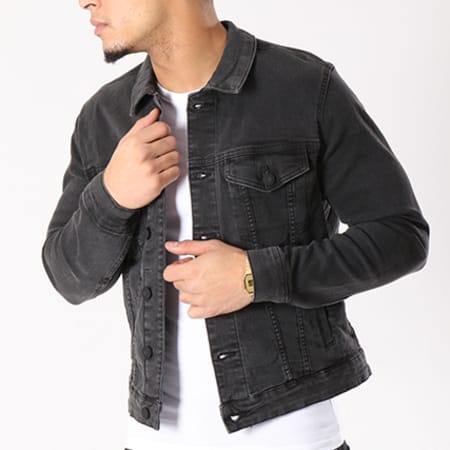 Only And Sons - Veste Jean Coin Trucker Noir