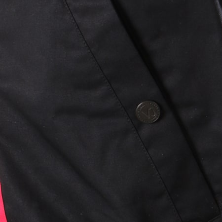 Versace Jeans Couture - Veste Zippée Avec Bandes Gabardine Light Noir Blanc Rouge