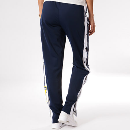 Adidas Originals - Pantalon Jogging Femme Bandes Brodées Adibreak CV8278 Bleu Marine Blanc