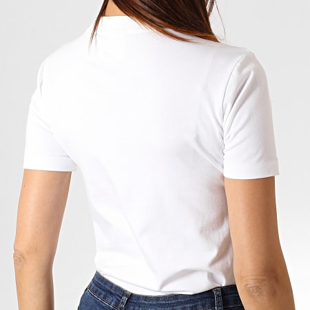 Adidas Originals - Tee Shirt Femme Trefoil CV9889 Blanc Noir
