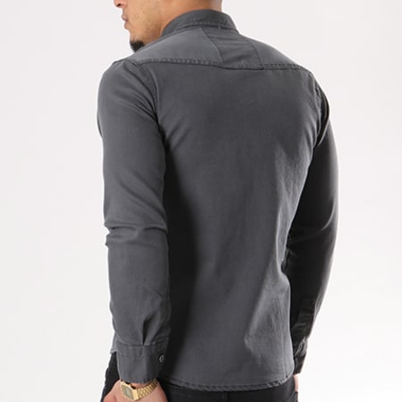 Classic Series - Chemise Manches Longues Jean 16176 Gris Anthracite