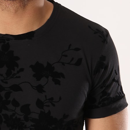 Uniplay - Tee Shirt Oversize A7241-V02 Noir Floral