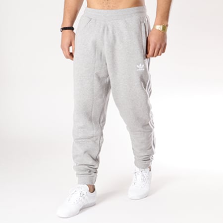 Adidas Originals - Pantalon Jogging Bandes Brodées 3 Stripes CY4569 Gris Chiné