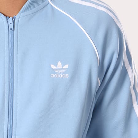 Adidas Originals - Veste Zippée Avec Bandes Brodées SST CW1258 Bleu Ciel
