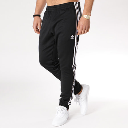 Adidas Originals - Pantalon Jogging Bandes Brodées SST CW1275 Noir Blanc