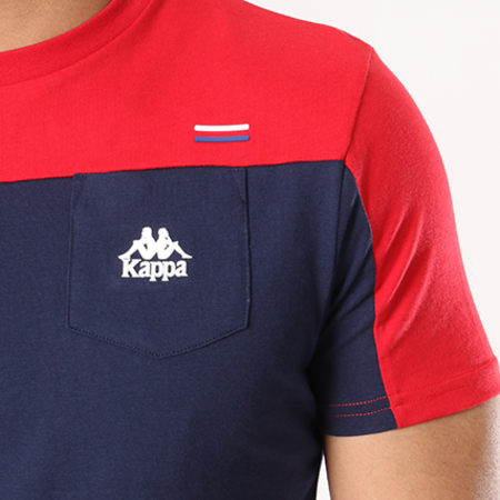Kappa - Tee Shirt Poche Authentic Dayley Bleu Marine Rouge