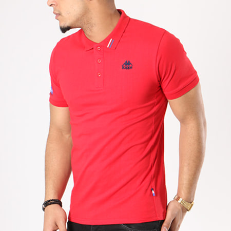 Kappa - Polo Manches Courtes Authentic Larry Rouge