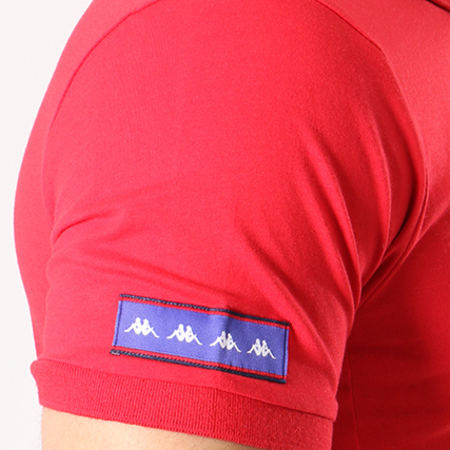 Kappa - Polo Manches Courtes Authentic Larry Rouge