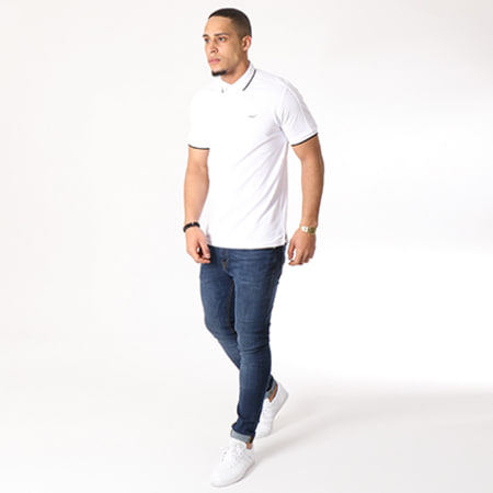 Reell Jeans - Polo Manches Courtes Pique Blanc