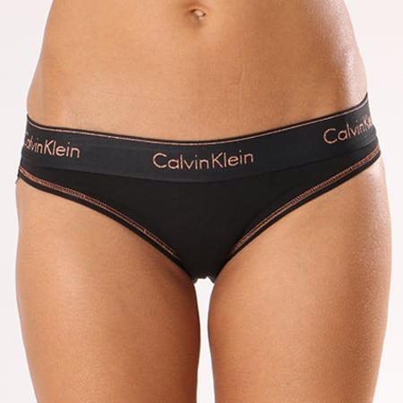 Calvin Klein - Culotte Femme QF4075E Noir Rose Doré