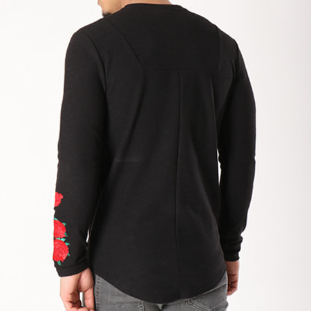 Hechbone - Tee Shirt Manches Longues Oversize Par Noir Floral