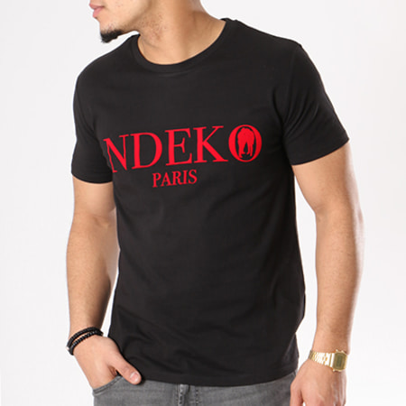 KeBlack - Tee Shirt Typo Noir Rouge