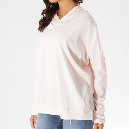 Puma - Tee Shirt Manches Longues Capuche Femme Cover Up 838403 36 Rose